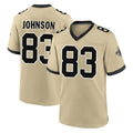 NO.Saints #83 Juwan Johnson Player Gold Home Game Edoa Stitched Jerseys