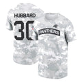 C.Panthers #30 Chuba Hubbard Player Arctic Camo Salute to Service T-Shirt Hoodies Edoa Stitched Jerseys