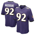 B.Ravens #92 Nnamdi Madubuike Player Purple Color Rush Home Game Edoa Stitched Jerseys