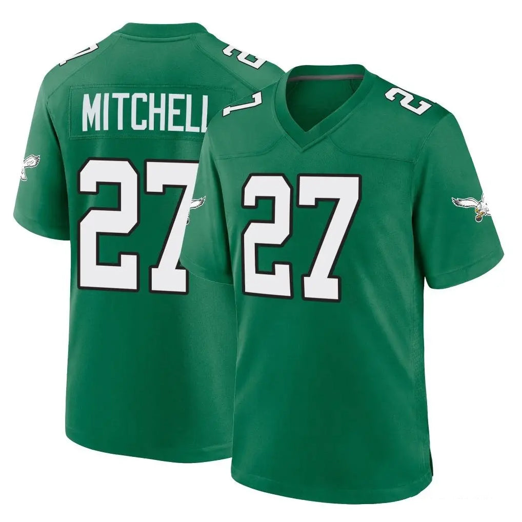 P.Eagles #27 Quinyon Mitchell Player Green Kelly Alternate Home Game Edoa Stitched Jerseys