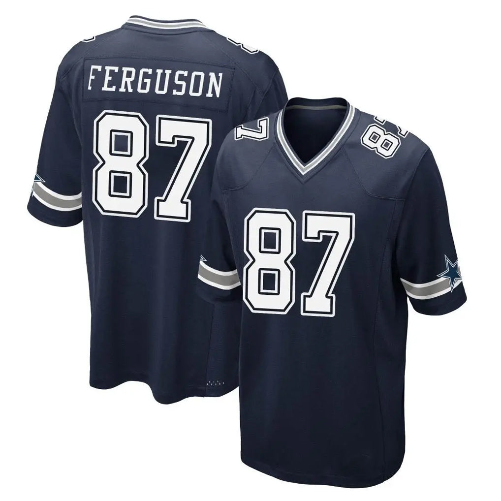 D.Cowboys #87 Jake Ferguson Player Navy Home Game Edoa Stitched Jerseys