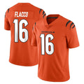C.Bengals #16 Joe Flacco Player Orange Vapor Untouchable Limited Home Game Edoa Stitched Jerseys