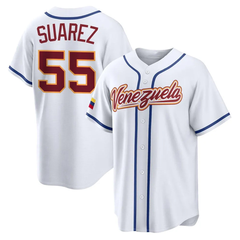 B.Red Sox #55 Ranger Suarez Player White 2026 World Classic Limited Home Game Edoa Stitched Jerseys