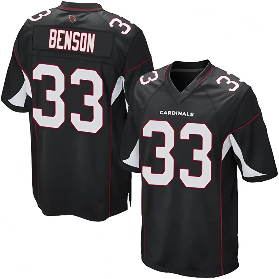 A.Cardinals #33 Trey Benson Player Black Alternate Game Edoa Stitched Jerseys