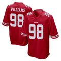 SF.49ers #98 Mykel Williams Player Red Home Game Edoa Stitched Jerseys