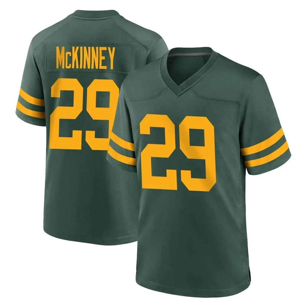 GB.Packers #29 Xavier McKinney Player Green Alternate Home Game Edoa Stitched Jerseys