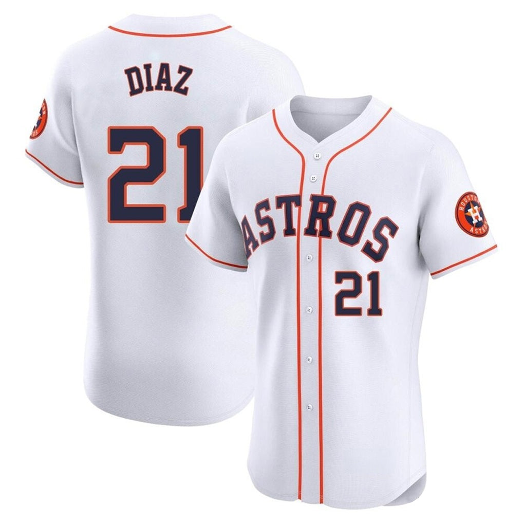 H.Astros #21 Yainer Diaz Player White Limited Elite Home Edoa Stitched Jerseys