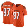 C.Bengals #97 Dexter Lawrence II Player Orange Vapor F.U.S.E. Limited Home Game Edoa Stitched Jerseys