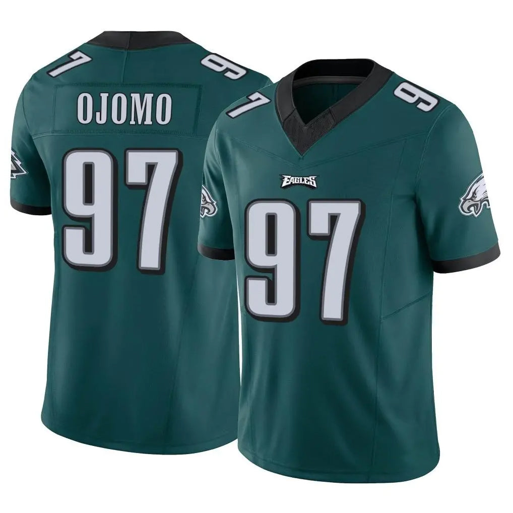 P.Eagles #97 Moro Ojomo Player Team Color Green Limited Vapor F.U.S.E. Home Game Edoa Stitched Jerseys