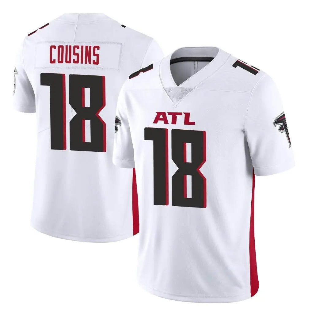 A.Falcons #18 Kirk Cousins Player White Vapor Untouchable Limited Home Game Edoa Stitched Jerseys
