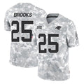 C.Panthers #25 Jonathon Brooks Player Arctic Camo Salute to Service Limited Game Edoa Stitched Jerseys