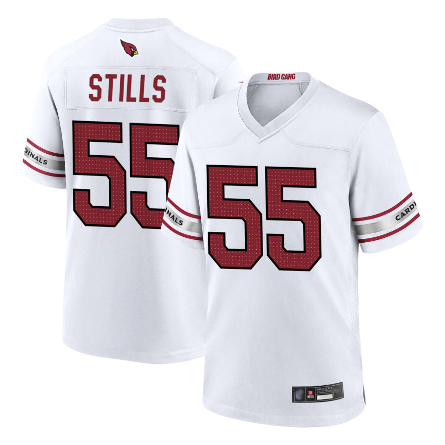 A.Cardinals #55 Dante Stills Player White Home Game Edoa Stitched Jerseys