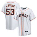 H.Astros #53 Cristian Javier Player White Home Game Edoa Stitched Jerseys