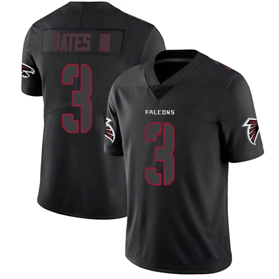 A.Falcons #3 Jessie Bates III Player Black Impact Limited Edoa Stitched Jerseys