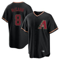 A.Diamondbacks #8 James McCann Player Black Limited Home Edoa Stitched Jerseys