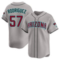 A.Diamondbacks #57 Eduardo Rodriguez Player Gray Road Limited Home Game Edoa Stitched Jerseys