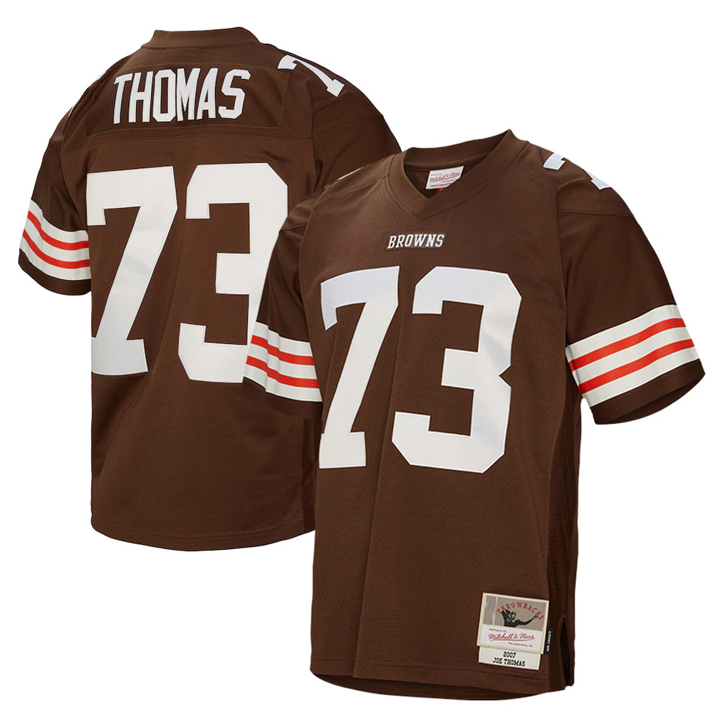 C.Browns #73 Joe Thomas Player Brown Mitchell & Ness 1963 Throwback Edoa Stitched Jerseys