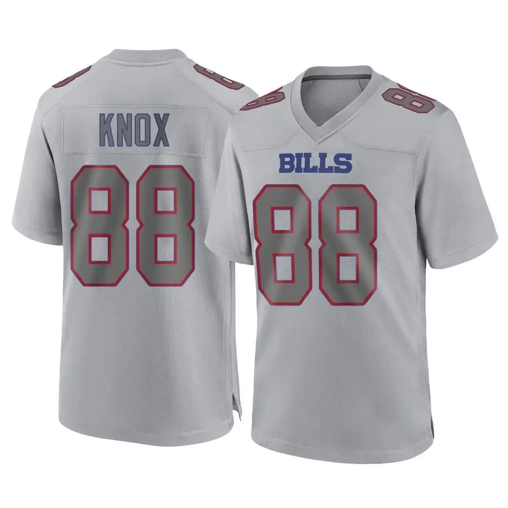 B.Bills #88 Dawson Knox Player Gray Fashion Home Game Edoa Stitched Jerseys