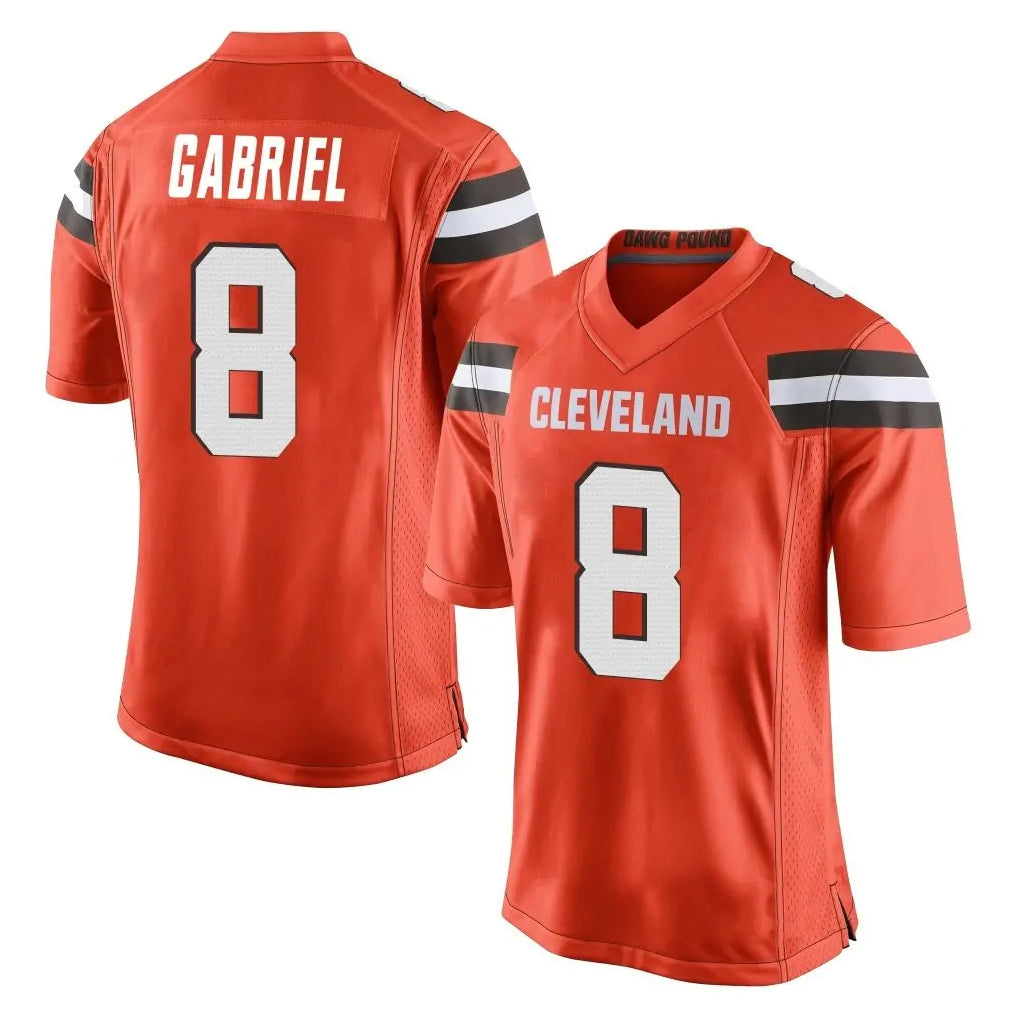 C.Browns #8 Dillon Gabriel Player Orange Home Game Edoa Stitched Jerseys