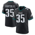 P.Eagles #35 Michael Carter II Player Black Game Home Edoa Stitched Jerseys