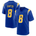 LA.Chargers #8 Omarion Hampton Player Royal Home Game Edoa Stitched Jerseys