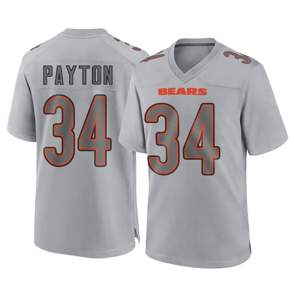C.Bears #34 Walter Payton Player Gray Atmosphere Fashion Game Edoa Stitched Jerseys