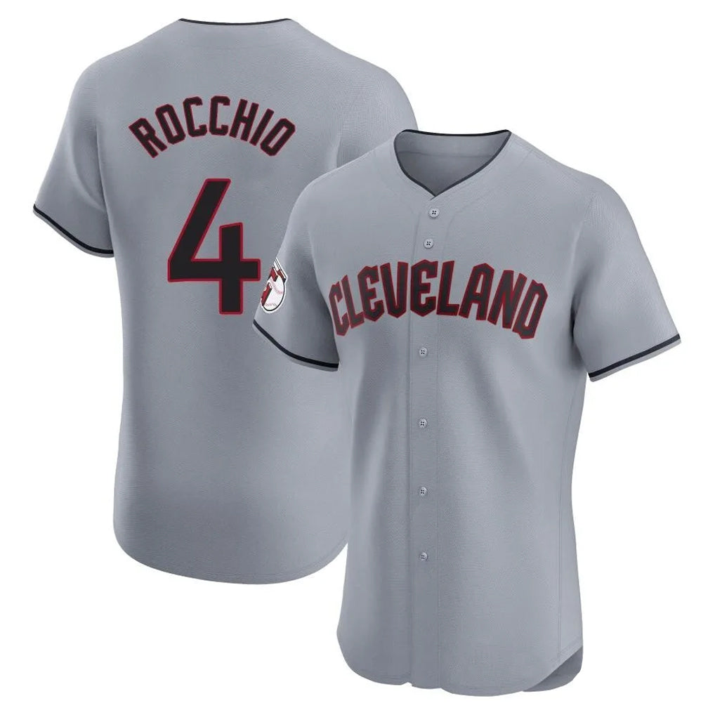 C.Guardians #4 Brayan Rocchio Player Gray Road Limited Elite Home Edoa Stitched Jerseys