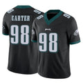 P.Eagles #98 Jalen Carter Player Black Limited Vapor F.U.S.E. Home Game Edoa Stitched Jerseys