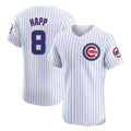 C.Cubs #8 Ian Happ Player White Limited Elite Home Game Edoa Stitched Jerseys