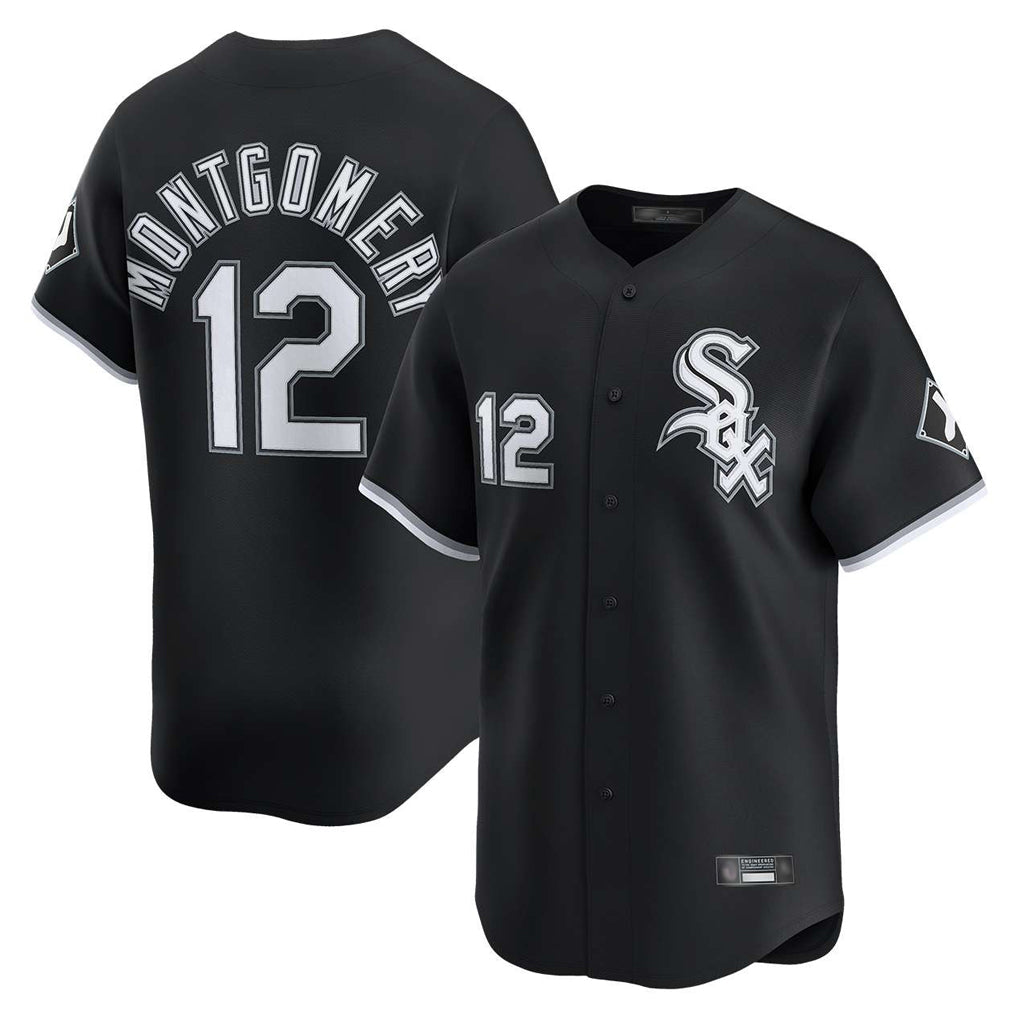 C.White Sox #12 Colson Montgomery Player Black Limited Home Edoa Stitched Jerseys