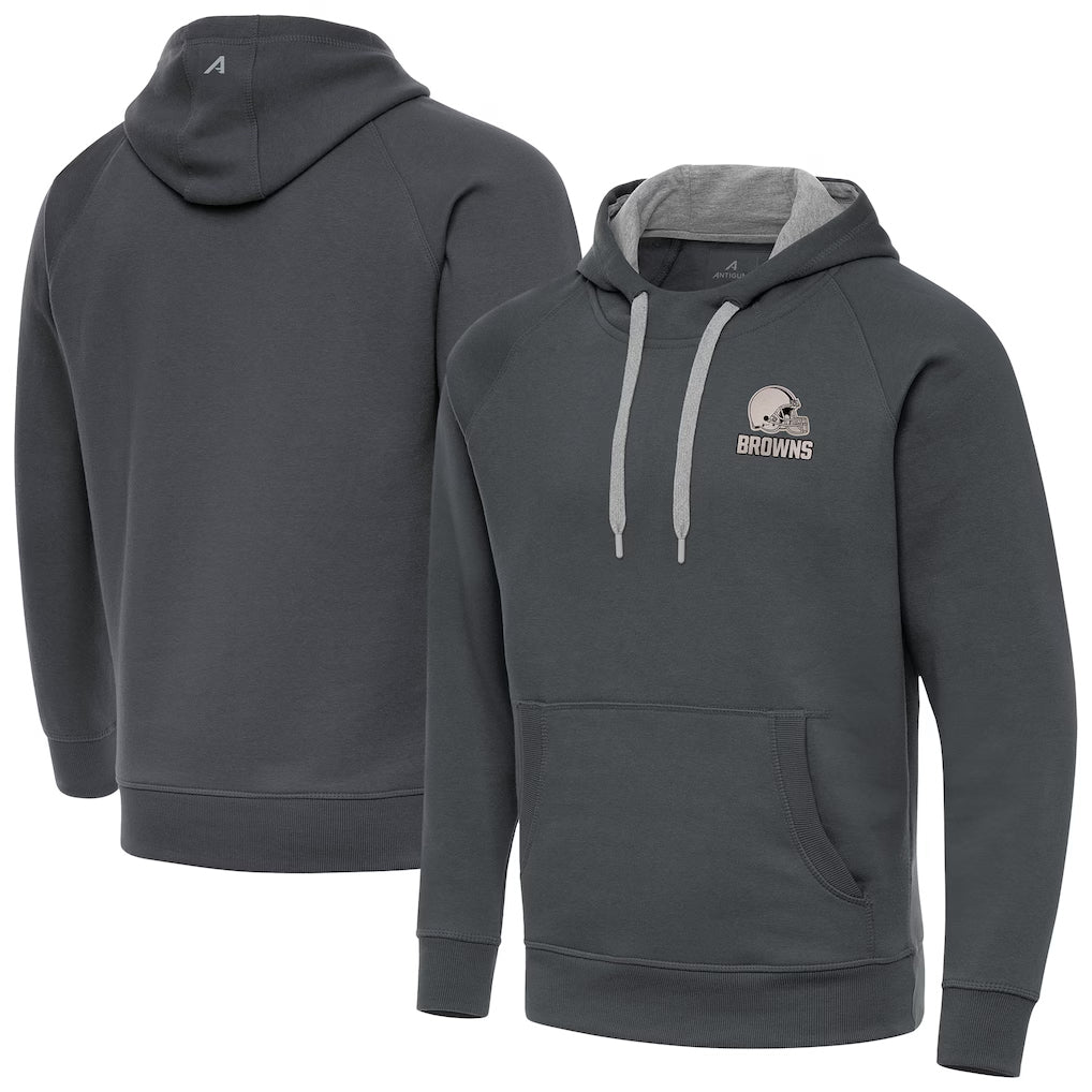 C.Browns ## Browns Blank Player Gray Brushed Carbon Pullover Hoodie Limited Edoa Stitched Jerseys