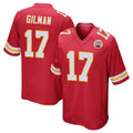KC.Chiefs #17 Alohi Gilman Player Red Home Game Edoa Stitched Jerseys