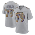 B.Ravens #79 Ronnie Stanley Player Gray Color Rush Vapor Untouchable Game Edoa Stitched Jerseys