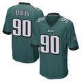 P.Eagles #90 Jordan Davis Player Team Color Green Home Game Edoa Stitched Jerseys