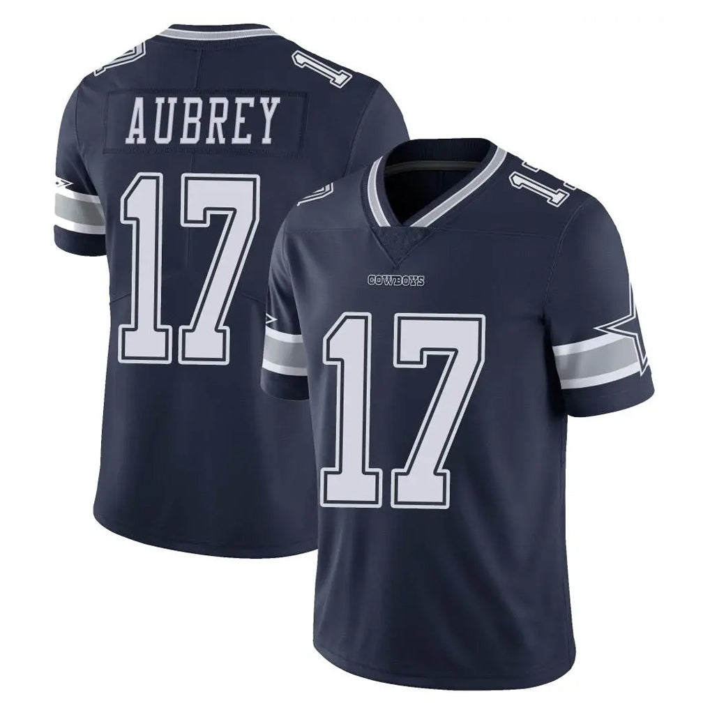 D.Cowboys #17 Brandon Aubrey Player Navy Vapor Untouchable Limited Home Game Edoa Stitched Jerseys