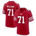 SF.49ers #71 Trent Williams Player Red Game Home Edoa Stitched Jerseys