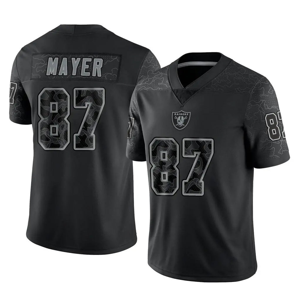 LV.Raiders #87 Michael Mayer Player Black Reflective Limited Game Edoa Stitched Jerseys