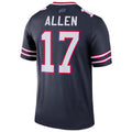 B.Bills #17 Josh Allen Player Navy Inverted  Legend Game Edoa Stitched Jerseys