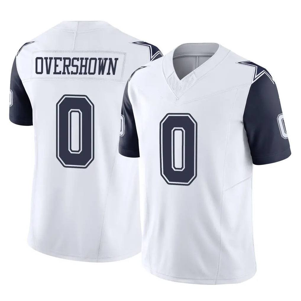 D.Cowboys #0 DeMarvion Overshown Player White-Navy Limited Vapor F.U.S.E. Home Game Edoa Stitched Jerseys