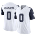D.Cowboys #0 DeMarvion Overshown Player White-Navy Limited Vapor F.U.S.E. Home Game Edoa Stitched Jerseys
