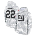 NY.Giants #22 Najee Harris Player Arctic Camo Salute to Service Pullover Hoodies Limited Game Edoa Stitched Jerseys