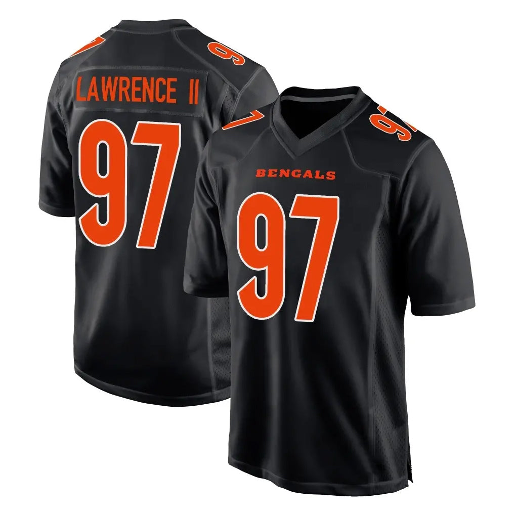 C.Bengals #97 Dexter Lawrence II Player Black Fashion Game Edoa Stitched Jerseys