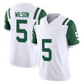 NY.Jets #5 Garrett Wilson Player White Limited Classic Vapor F.U.S.E. Home Game Edoa Stitched Jerseys