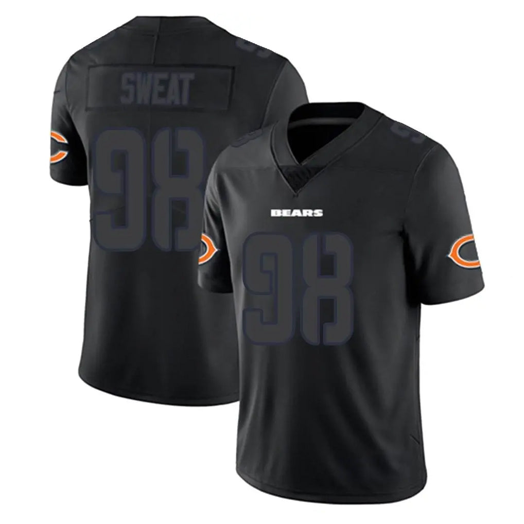 C.Bears #98 Montez Sweat Player Black Impact Limited Game Edoa Stitched Jerseys