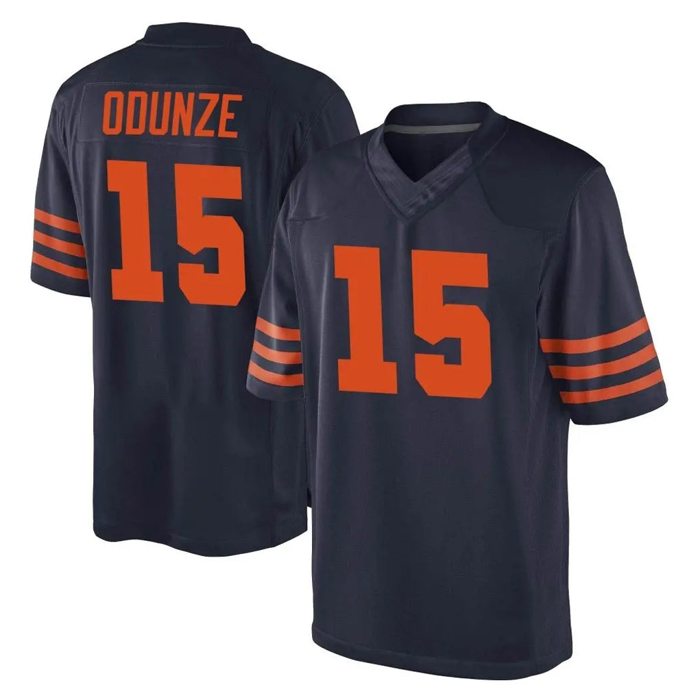 C.Bears #15 Rome Odunze Player Navy Blue Alternate Game Edoa Stitched Jerseys