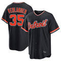 D.Tigers #35 Justin Verlander Player Navy Home Game Edoa Stitched Jerseys