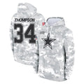 D.Cowboys #34 Jalen Thompson Player Arctic Camo Salute to Service Hoodies Limited Game Edoa Stitched Jerseys