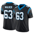 C.Panthers #63 Rasheed Walker Player Black Vapor F.U.S.E. Limited Home Game Edoa Stitched Jerseys
