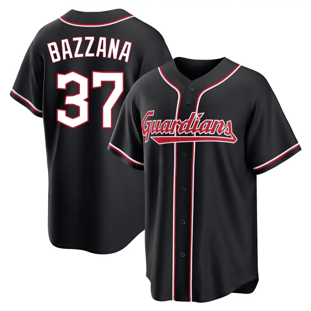 C.Guardians #37 Travis Bazzana Player Black Fashion Out Home Game Edoa Stitched Jerseys