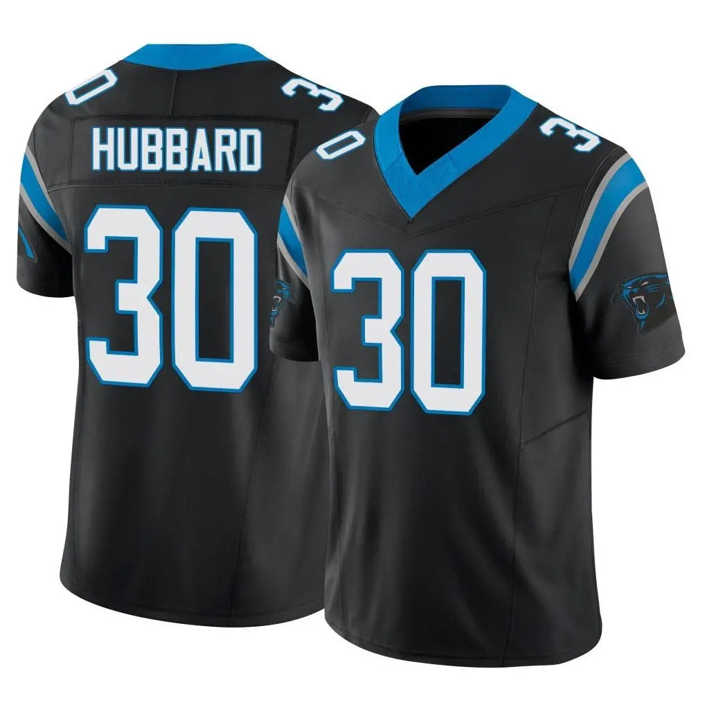 C.Panthers #30 Chuba Hubbard Player Black Vapor F.U.S.E. Limited Home Game Edoa Stitched Jerseys